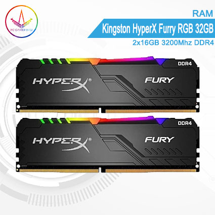PC Gamer Bali 1 - RAM Kingston HyperX Furry RGB 32GB 2x16GB 3200Mhz DDR4