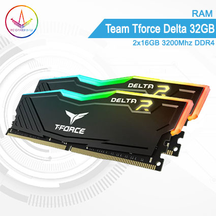 PC Gamer Bali 1 - RAM Team Tforce Delta 32GB 2x16GB DDR4 RGB 3200Mhz DDR4