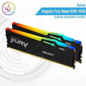 PC Gamer Bali - RAM Kingston Fury Beast RGB 16GB 2x8GB 5200Mhz DDR5
