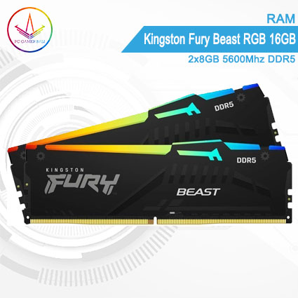 PC Gamer Bali - RAM Kingston Fury Beast RGB 16GB 2x8GB 5600Mhz DDR5
